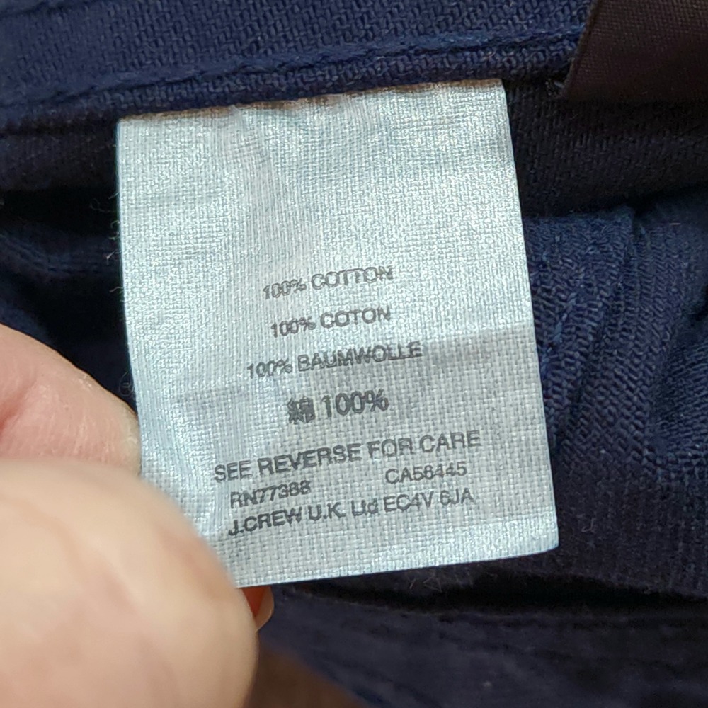 J Crew Skirt 8 Navy Blue Chambray Cotton Patch Pocket A-Line Coastalgrandma Boho - Picture 4 of 13